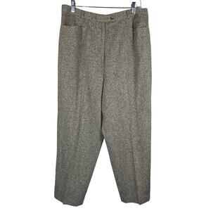 Talbots Petites Tan Peppered Silk Wool Blend Lined Work Dress Pants 16P NWT